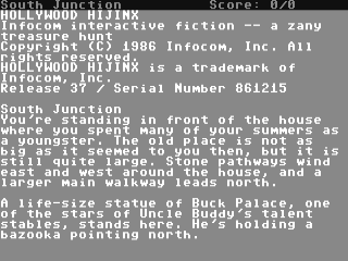 Hollywood Hijinx title screen for Commodore 64